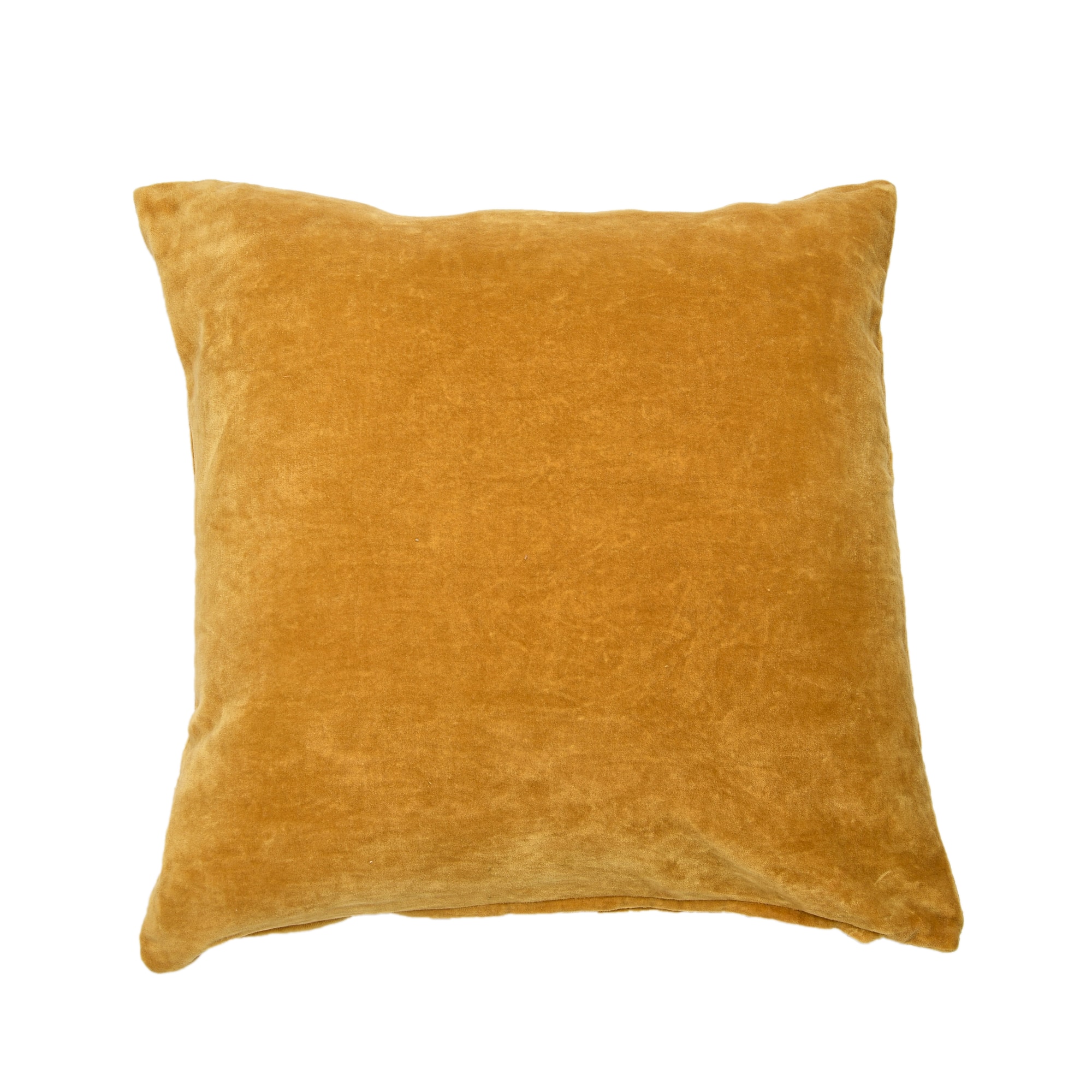 Hello Honey® Orange Square Velvet Knife Edge Pillow Cover